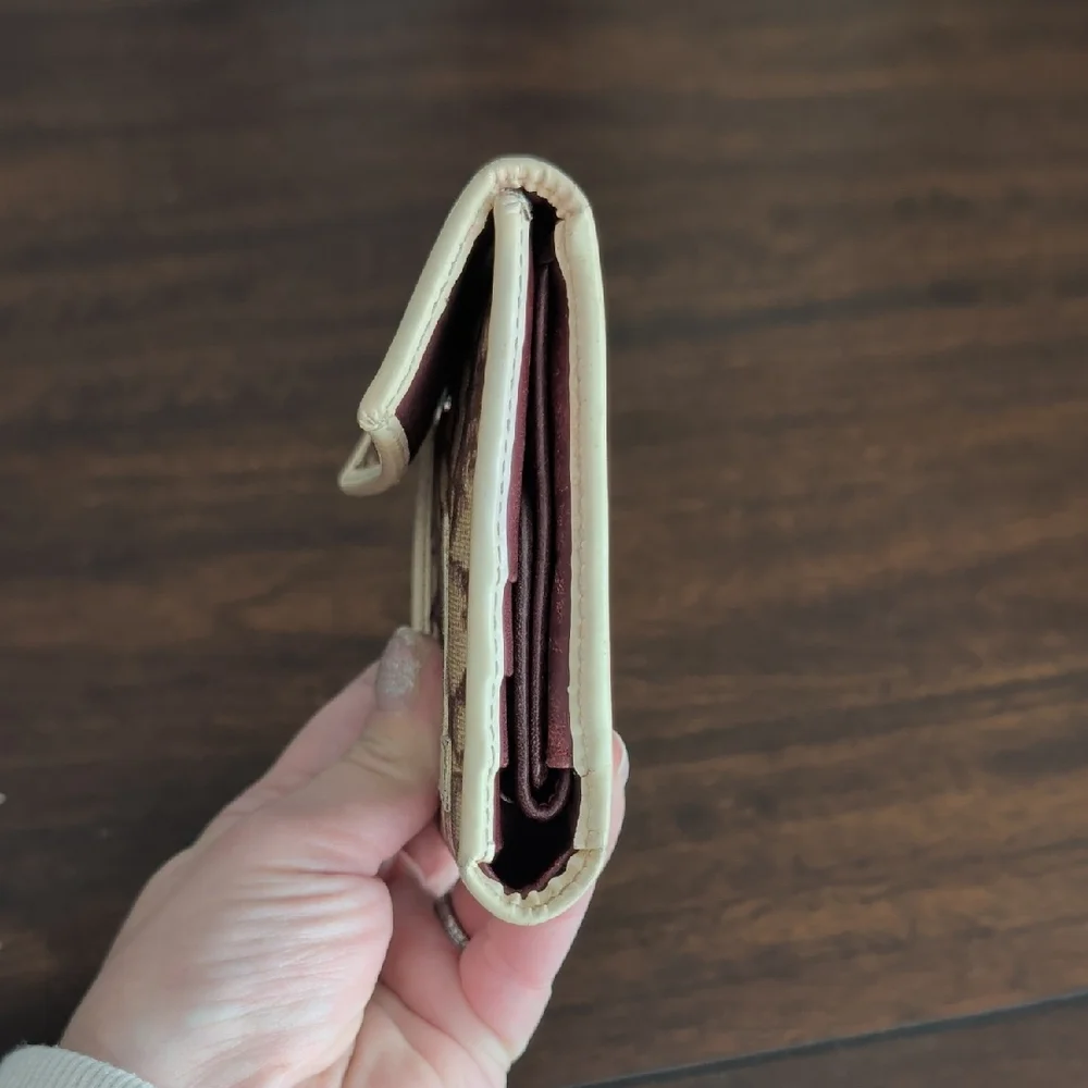 Dior Burgandy and Cream Wallet